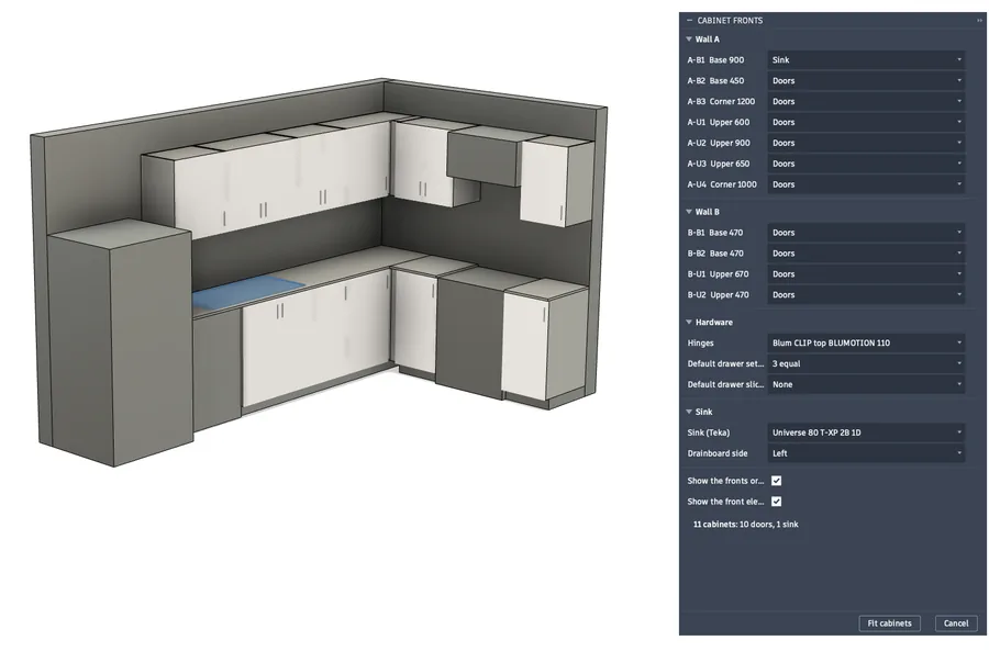 Cabinet Fronts in Fusion